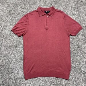 Tailored Recreation Polo Shirt Medium Slim Fit Zip Collar Golf‎ Retro Preppy